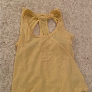 Yellow athletic tank top